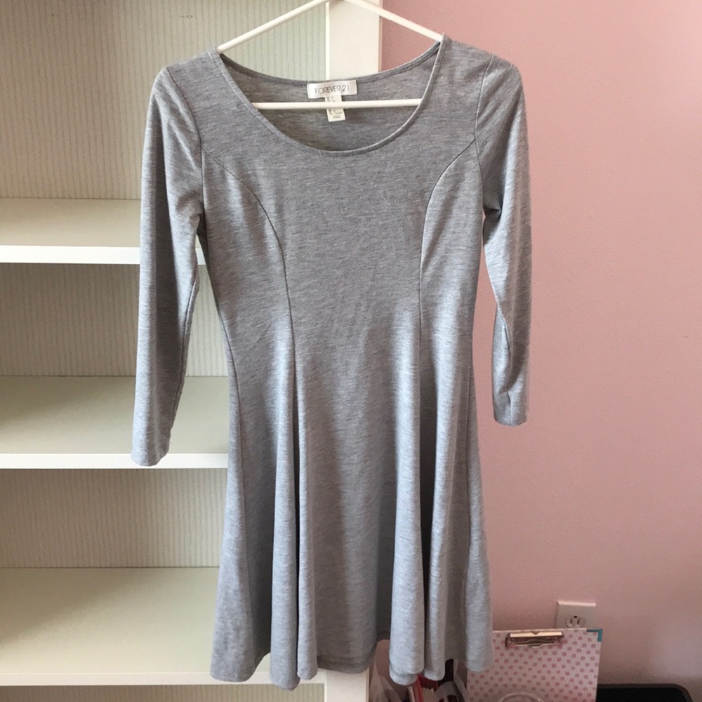 Grey Forever 21 Skater Dress